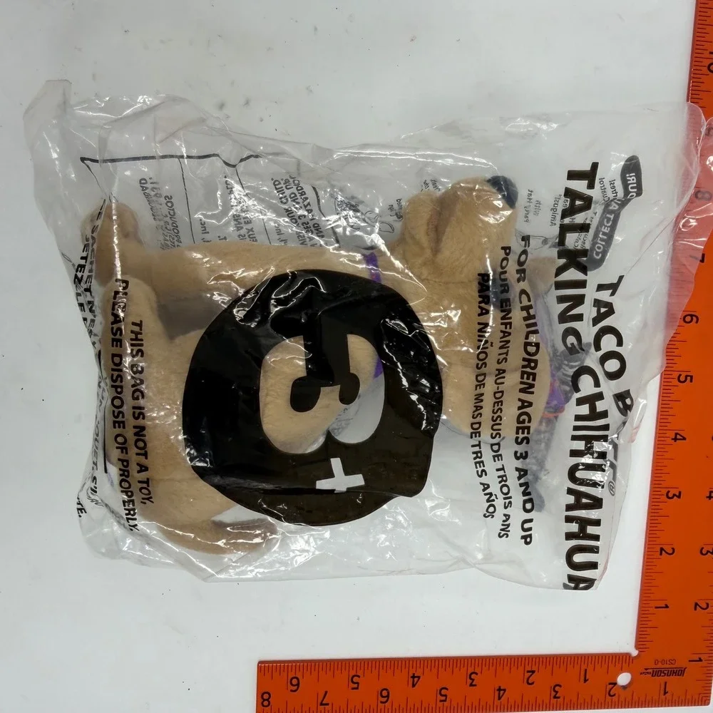 Vintage Taco Bell Talking Chihuahua Happy New Year Plush Toy Sealed 1999 Mascot